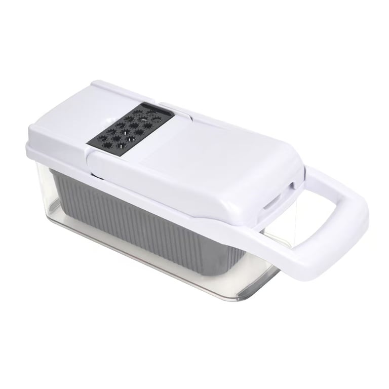 26 In 1 Vegetable Chopper With Container And Lid Manual Hand Veggie Chopper Food Processor For Onion Garlic Multifunctional Kitchen Dicer Chopper With Egg White Separator Hand Guard Black And White thumbnail 1