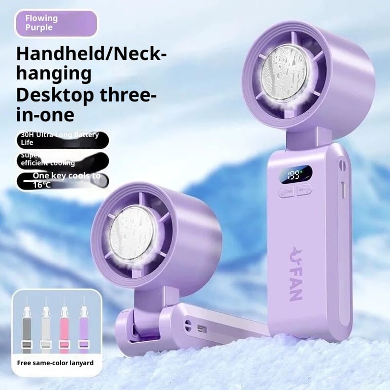 Portable Refrigeration Fan 30-Hour Battery | Neck & Desktop thumbnail 5