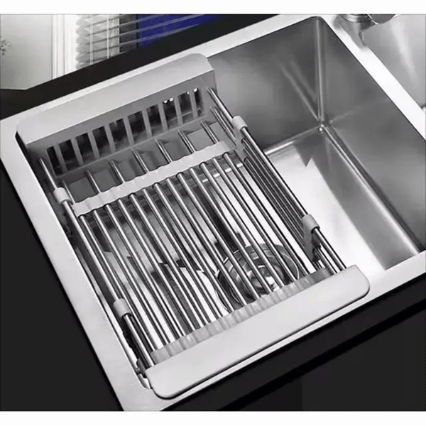 Adjustable Immersion Sink Dish Drying Rack | Stainless Steel Home & Kitchen thumbnail 9