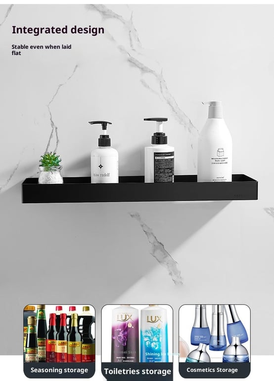 304 Stainless Steel Bathroom Mirror Storage Rack | Modern Shelf thumbnail 7