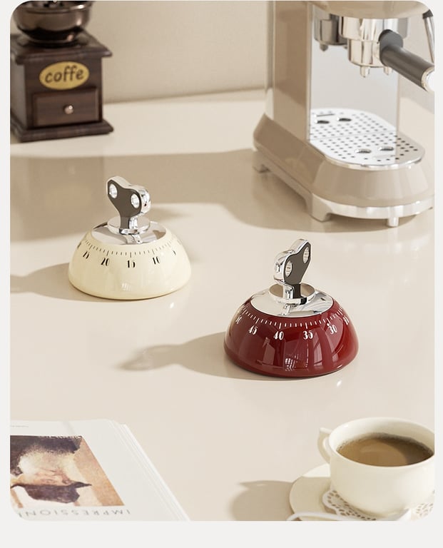 Magnetic Kitchen Timer Lite-Luxury Precise Countdown | Retro Design thumbnail 5