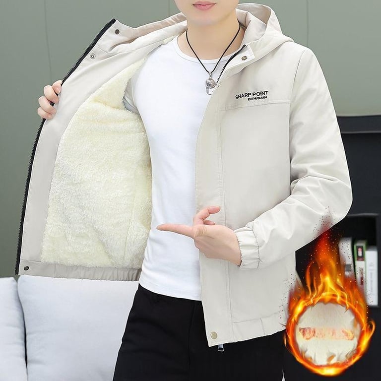 Thickened Fleece-Lined Workwear Jacket for Men | Commuter Style thumbnail 15