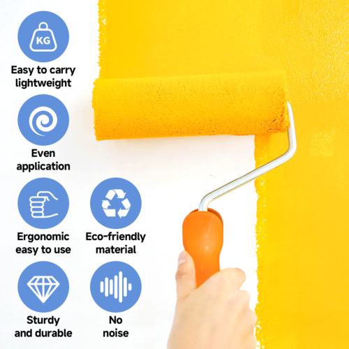 Paint Roller 9 Set Tray Rollers Soft Sleeves Brush Kit Decorating Painting Tool thumbnail 8