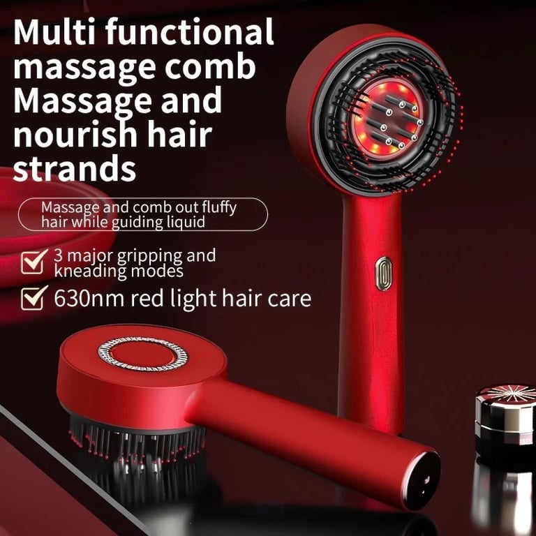 Electric Scalp Massage Comb Hair Growth Red Light Therapy Brush Head Massager UK thumbnail 6