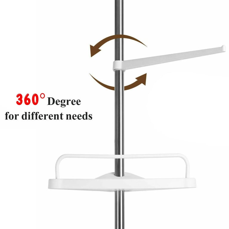 4 Tier Telescopic Bathroom Wall Corner Shelf Rack Shower Caddy Storage Organizer thumbnail 6