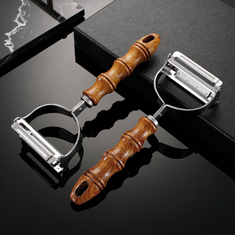 2-in-1 Wooden-Handle Peeler & Fish Descaler | Stainless Steel thumbnail 2