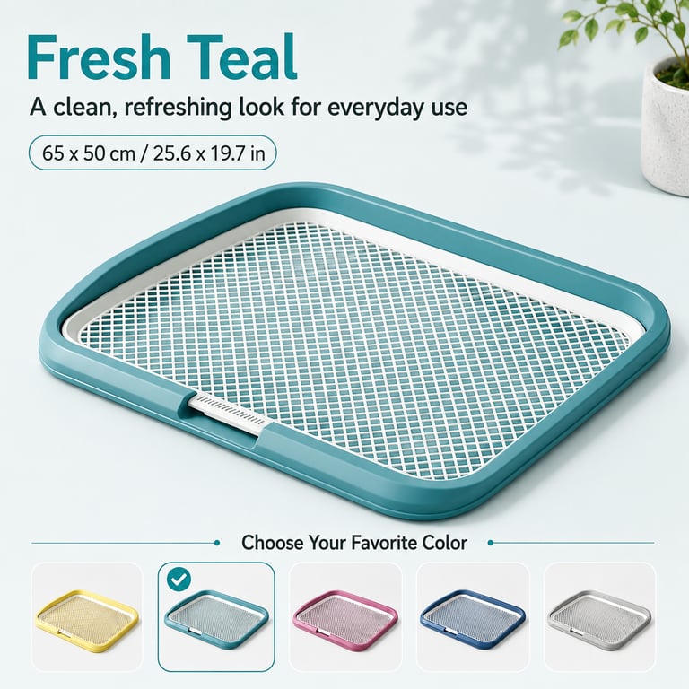 Dog Potty Tray With Removable Grating | Leak-Proof Indoor Toilet thumbnail 4