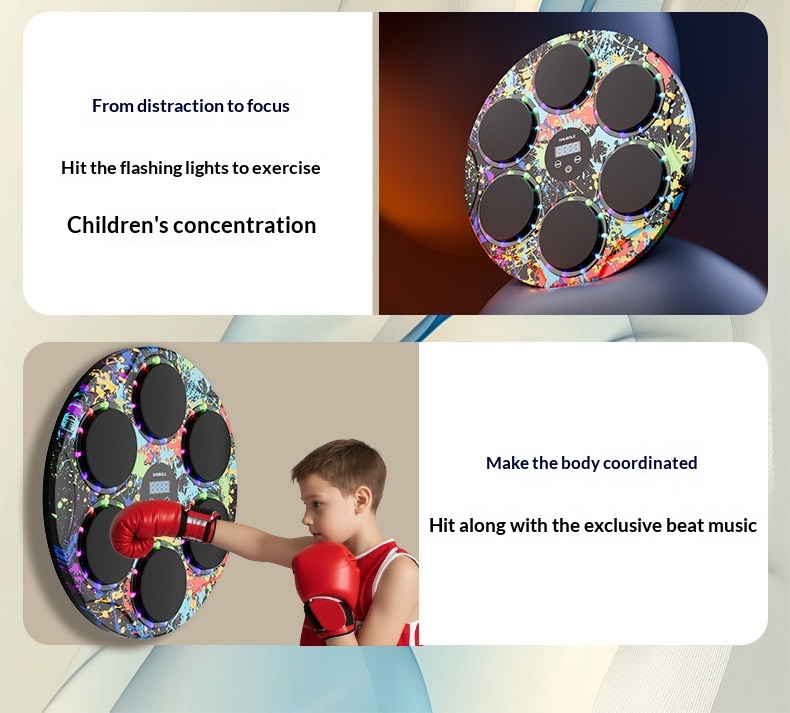 Smart Music Boxing Machine Wall Target | Home Fitness Equipment thumbnail 12