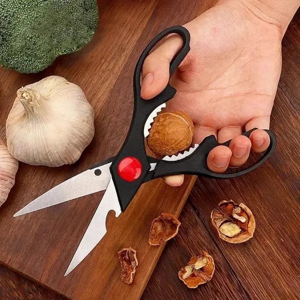 Food Scissors, Sharp Scissors With Nutcrackers, Bottle Opener, Can Opener, Vegetable Cutting Scissors, Chopping Scissors, Multi-Purpose Utensil Gadgets - USPS Shipping, Pickup Supported thumbnail 1