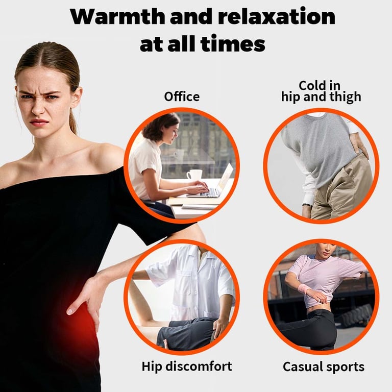 660nm Red Light Therapy Hip Wrap | USB Heating Massage Device thumbnail 15