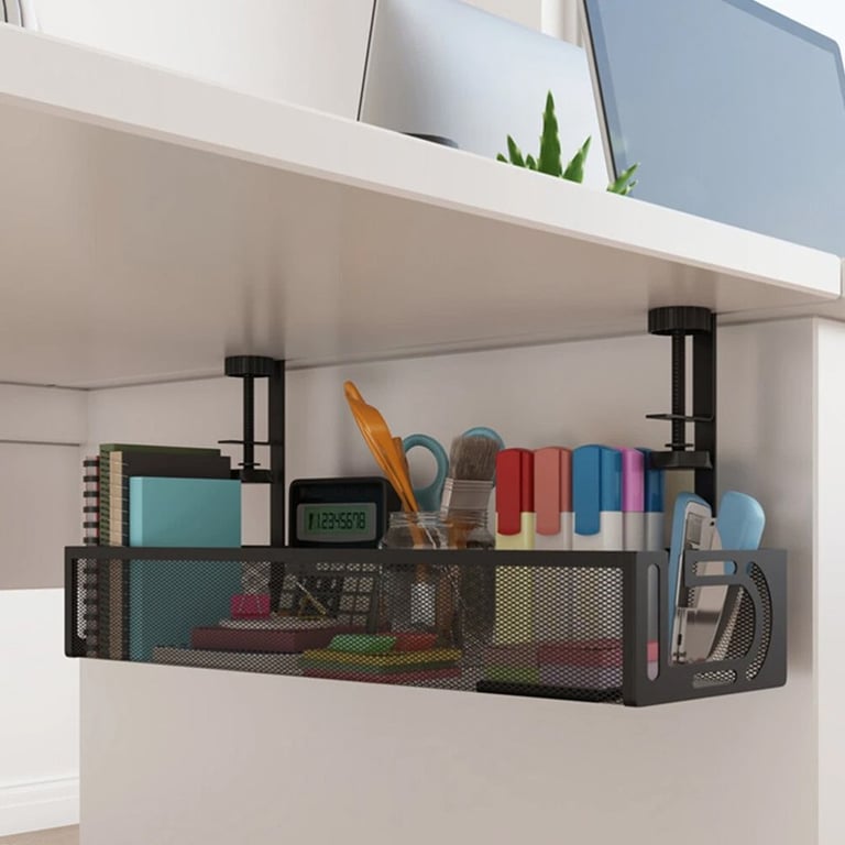 Under Desk Cable Management Tray Cord Holder Storage Office Home Table Tidy Rack thumbnail 3