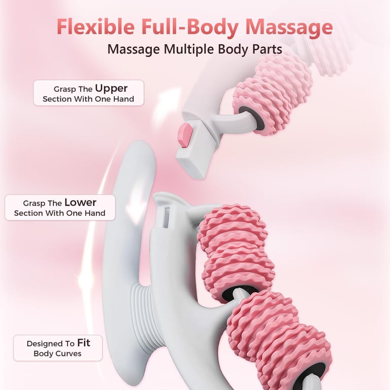Anti-Cellulite Massage Roller Lymphatic Drainage Deep Tissue Fascia Blaster Muscle Roller For Legs Buttocks Body Sculpting Skin Smoothing Massage Tool thumbnail 4