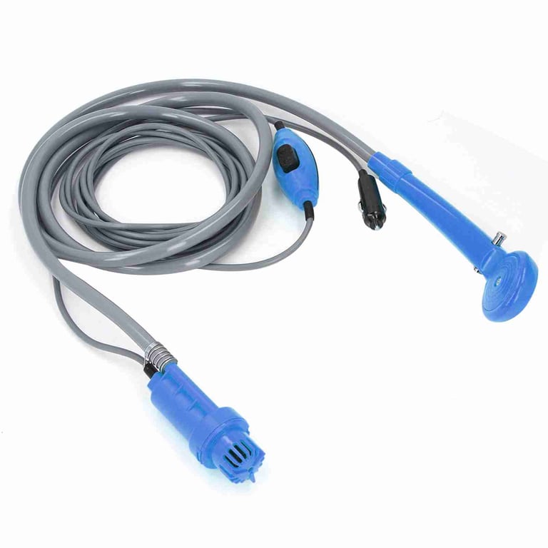 Car Plug Shower Kit 36W Portable Electric Vehicle Mounted Shower Kit For Outdoor Camping Car Washing Irrigation Blue thumbnail 6