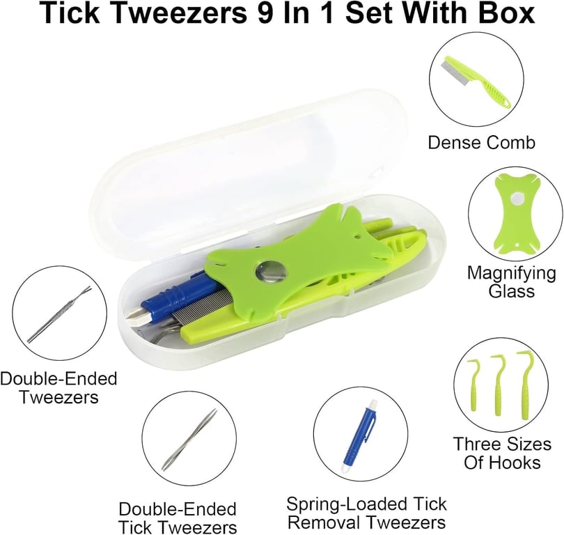 8-in-1 Tick Removal Tool Kit for Dogs & Cats | Pet Flea Comb thumbnail 8