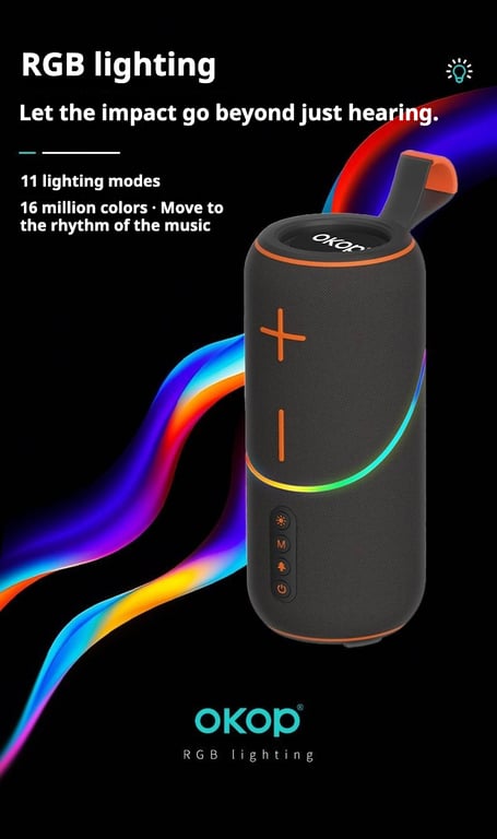 KP-806 Portable Handheld Bluetooth Speaker Outdoor Use Extra-Long Battery Life Cross Border Best Seller Compact Desktop Speaker With RGB Ambient Lighting thumbnail 14