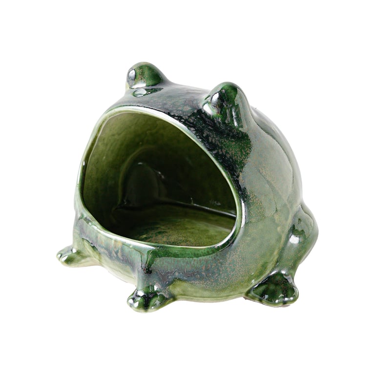 Kitchen Home Table Decorative Ornaments Seasoning Jar | Green Ceramic Frog