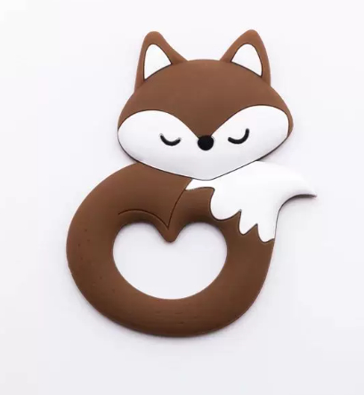 Baby Teether, Food-grade Silicone Teether, Cartoon Animal Du thumbnail 3