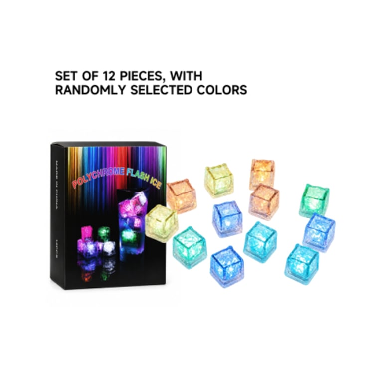 Glowing Ice Cubes Set of 12 | LED Light-Up Reusable Ice thumbnail 1