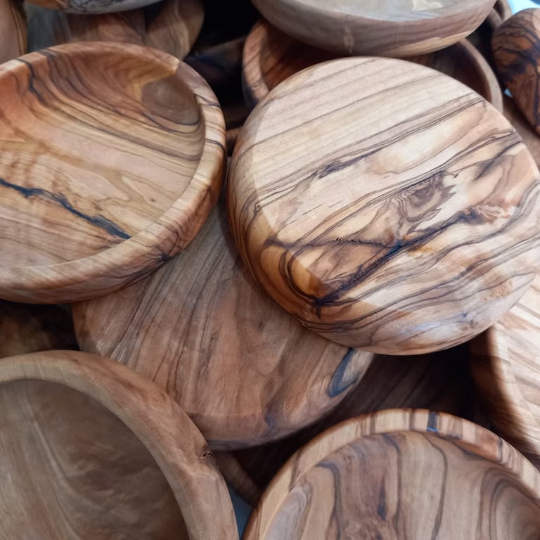 Ice Crackle Glaze Olive Wood Dipping Bowl | Home & Kitchen thumbnail 8