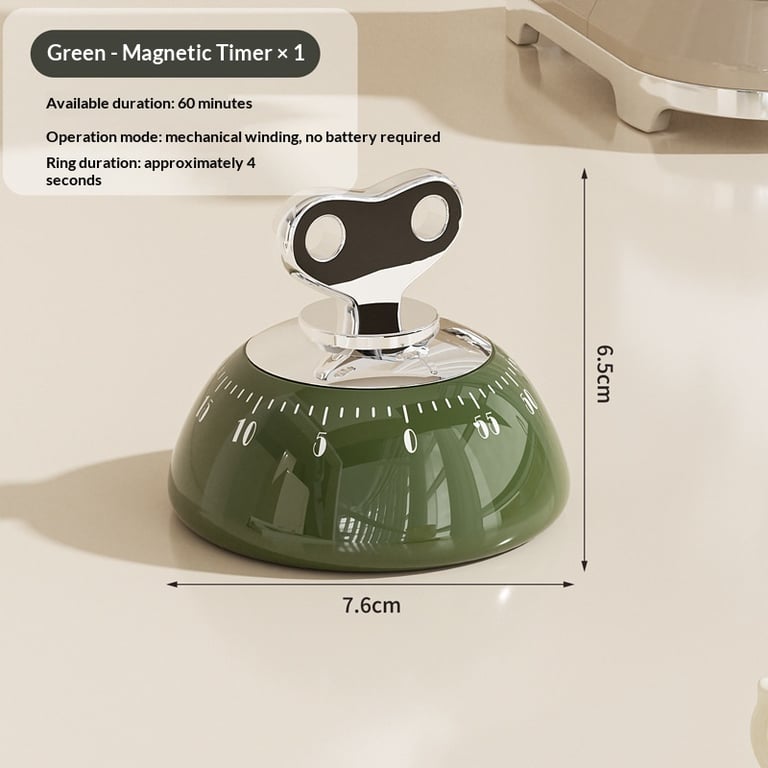 Magnetic Kitchen Timer Lite-Luxury Precise Countdown | Retro Design thumbnail 14