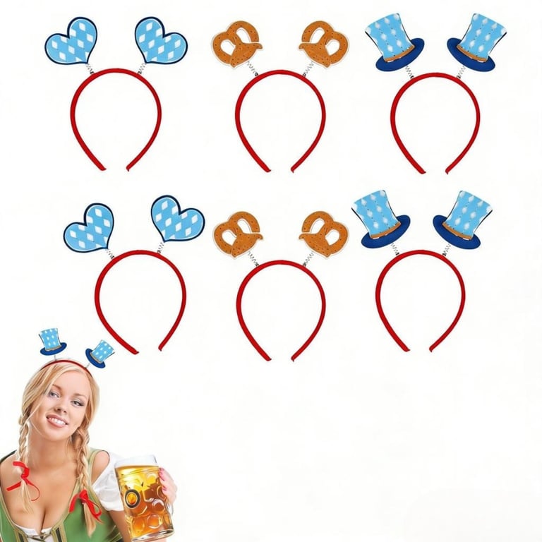Oktoberfest Headband Set With 3 Designs | Home & Kitchen Party Accessories thumbnail 4