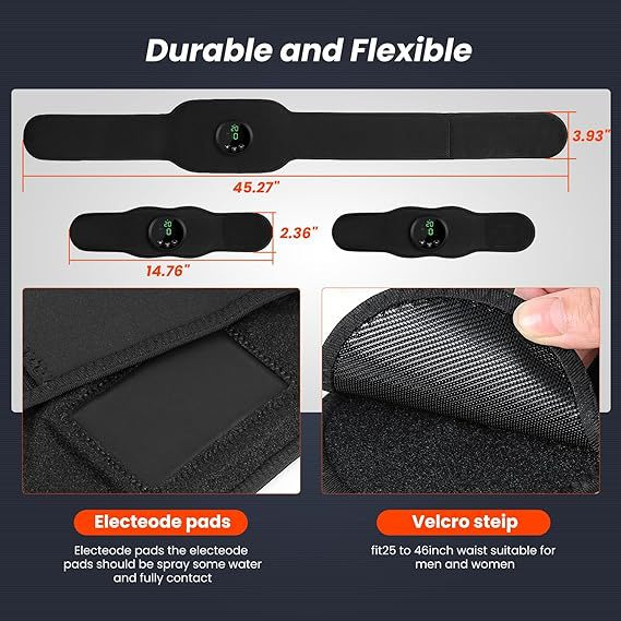 Portable EMS Massage Waist Belt Three-Piece Set | Muscle Toning thumbnail 6