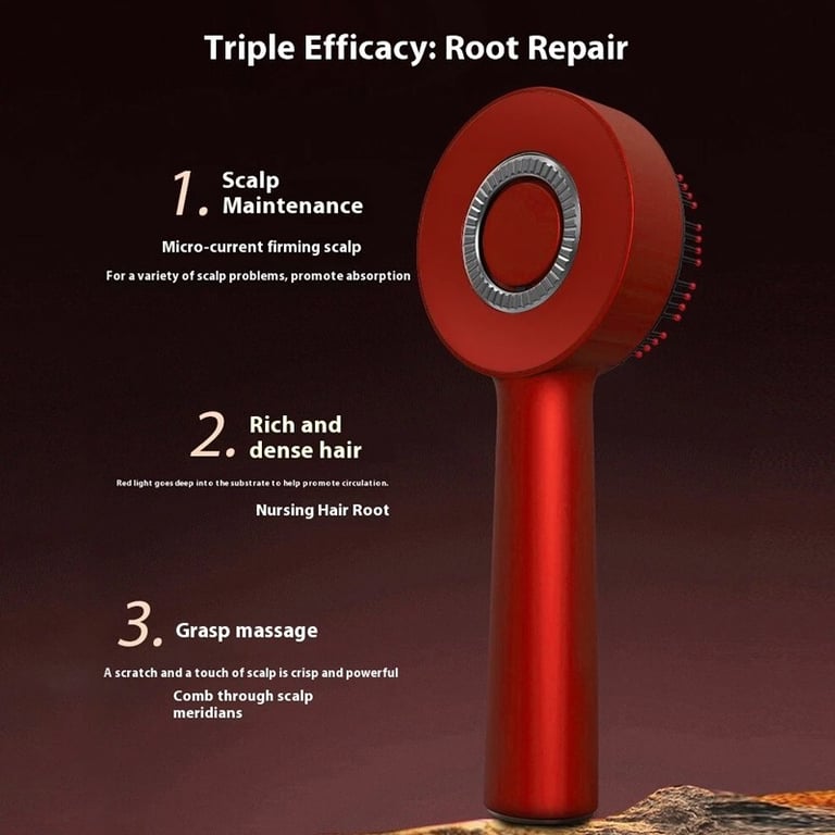 Electric Scalp Massage Comb Hair Growth Red Light Therapy Brush Head Massager UK thumbnail 4