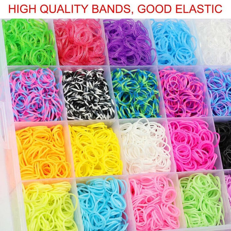 15000Pcs Rubber Loom Bands Kit | DIY Bracelets Storage Container thumbnail 6