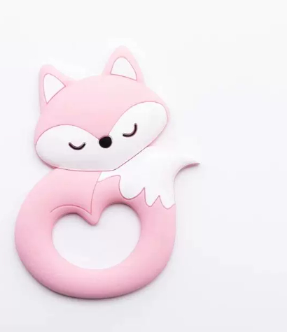 Baby Teether, Food-grade Silicone Teether, Cartoon Animal Du thumbnail 4