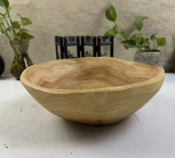 European-Style Wooden Boat-Shaped Fruit Tray | Solid Wood Serving Bowl thumbnail 5