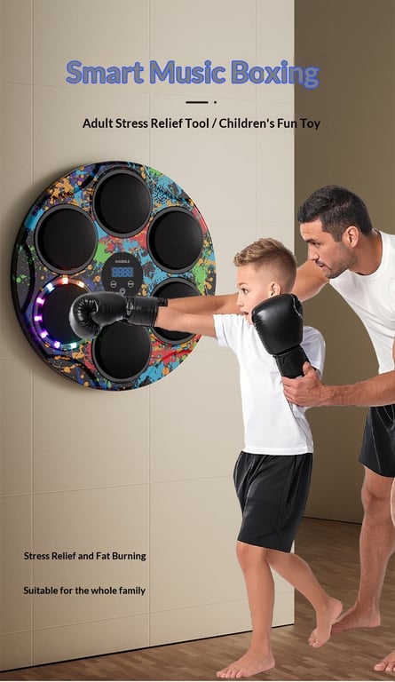 Smart Music Boxing Machine Wall Target | Home Fitness Equipment Canada thumbnail 6