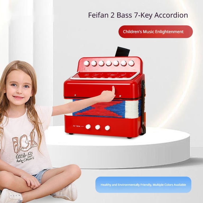 7-Key Portable Accordion for Kids | Educational Music Toy Canada thumbnail 11