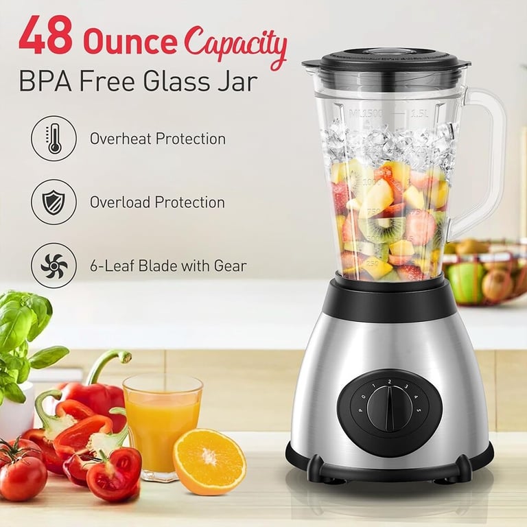 800W Blender Smoothie Maker Ice Crusher Mixer Milk Shake Fruit Juicer Vegetable thumbnail 8
