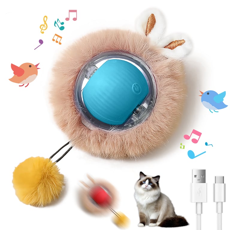 Interactive Motion Activated Cat Ball Toy with LED Lights | Captain Fam thumbnail 6