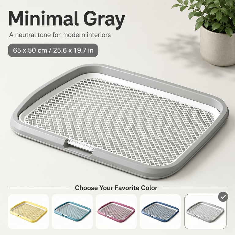 Dog Potty Tray With Removable Grating | Leak-Proof Indoor Toilet thumbnail 6