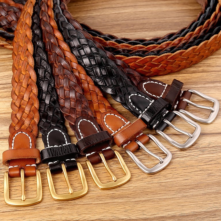 Vintage Woven Vegetable-Tanned Leather Belt | Canadian Made thumbnail 18