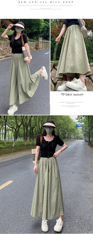 High-Waisted Draping Ice-Silk Wide-Leg Pants | Breathable Summer thumbnail 9
