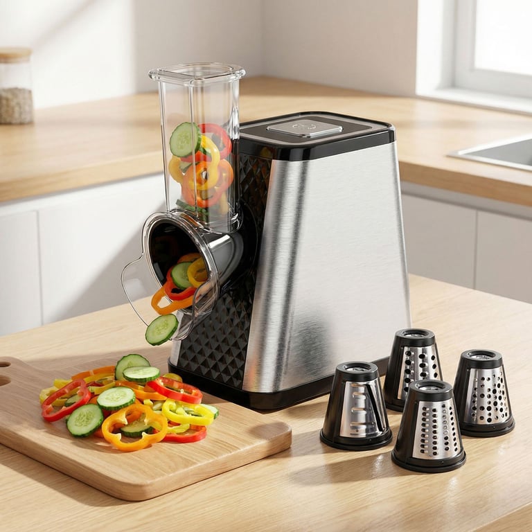 Electric Vegetable Slicer & Flour Mill | Multi-Hole Food Processor thumbnail 4