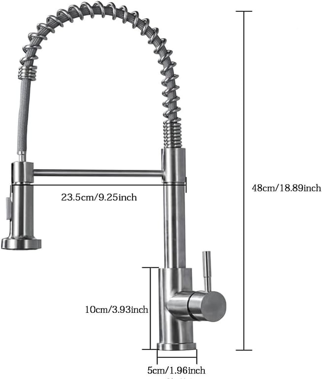 Modern Monobloc Pull Out Kitchen Mixer Tap Dual Spout Spray Single Lever 360 thumbnail 8