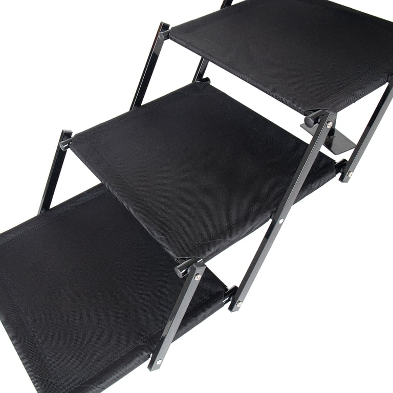 Extra Wide  Foldable Dog Stairs, Pet Ramp With Non Slip Surface And Soft Foam Handle, Dogs Stairs For Cars, High Beds, Truck, Supports Up To 250 Lbs, 5 Steps thumbnail 6