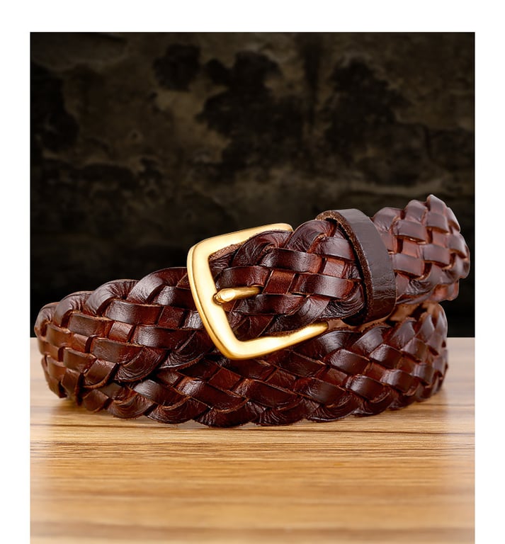 Vintage Woven Vegetable-Tanned Leather Belt | Canadian Made thumbnail 13