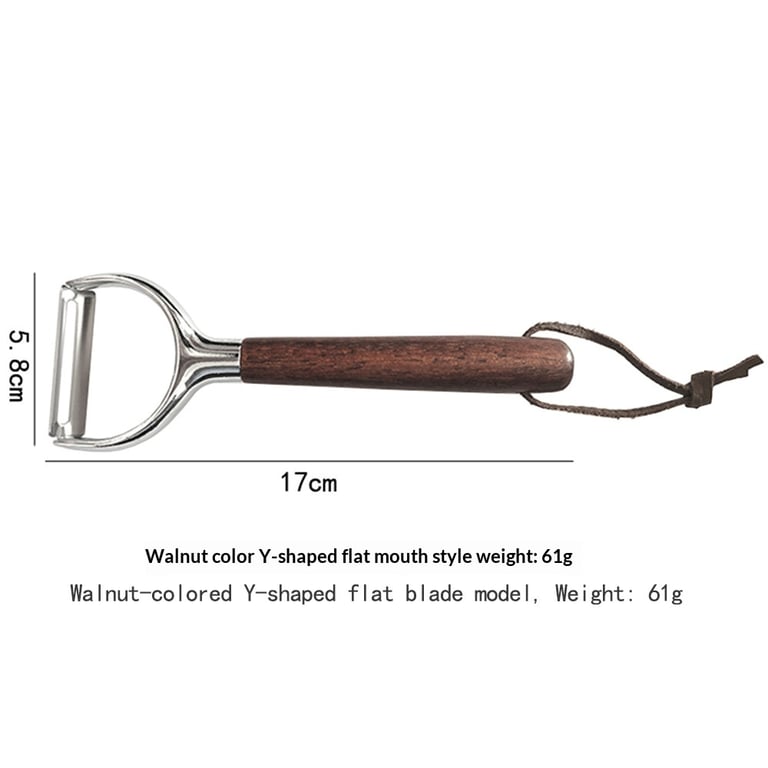 Stainless Steel Acacia Wood Peeler | Y-Shaped & I-Shaped Designs thumbnail 7
