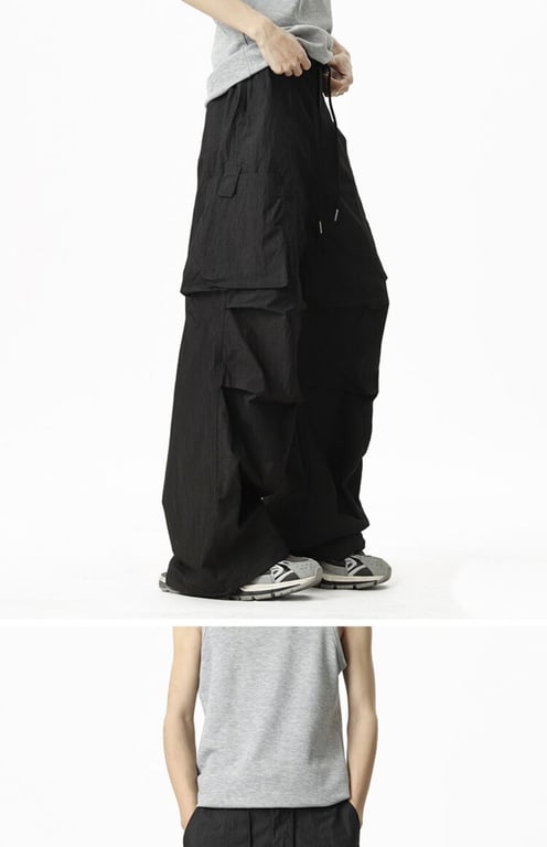 Loose-fit Casual Quick-drying Outdoor Pants | Wide-leg Cargo Style thumbnail 17