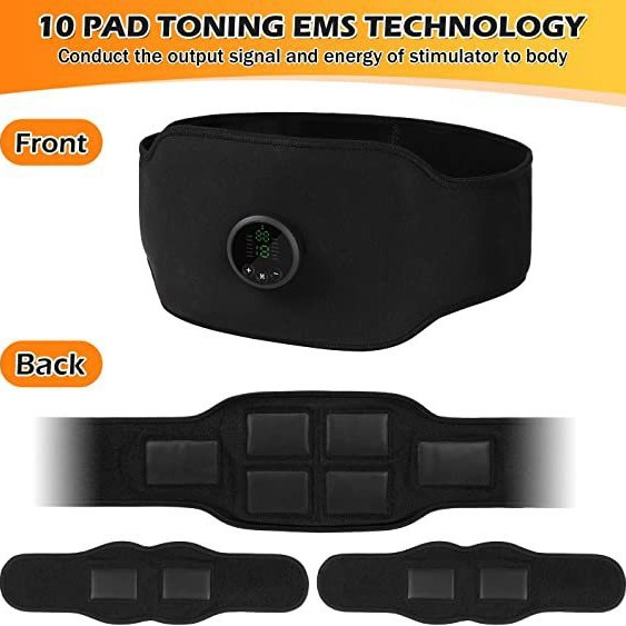 Portable EMS Massage Waist Belt Three-Piece Set | Muscle Toning thumbnail 3