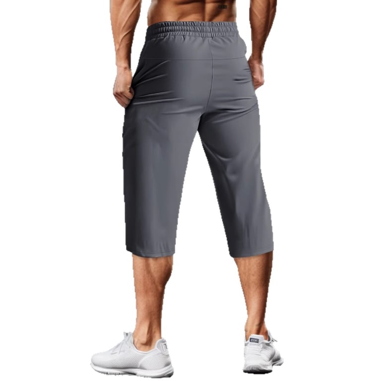 Men's Quick-Drying Capri Running Pants | Breathable Fitness thumbnail 1