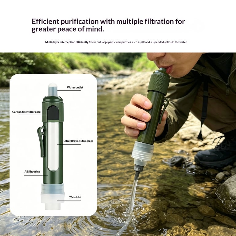 Outdoor Emergency Rescue Flood-Resistant Portable Mini Filter thumbnail 8