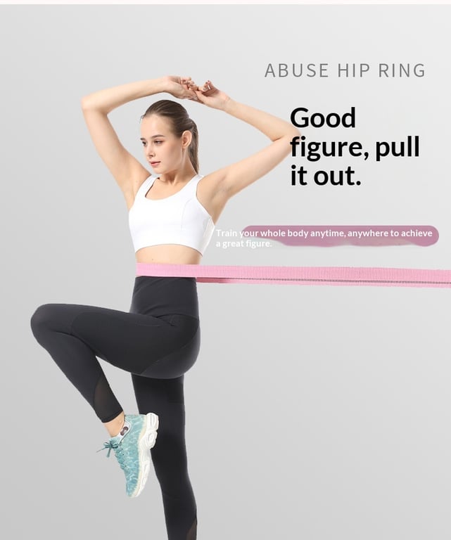 Fitness Waist-Slimming Pull-Up Resistance Band | Yoga Stretch Loop thumbnail 12