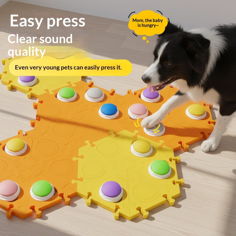 Dog Talking Button Sound-Producing Toy | Interactive Communication Mat thumbnail 1