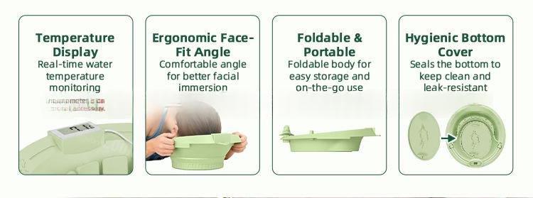 Foldable Ice Pack Facial Care Beauty Ice Bath Basin with Ice Trays thumbnail 9