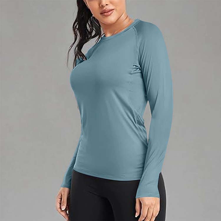 Women's Quick-Drying Sports T-Shirt Shapewear | Long Sleeve Athletic Top thumbnail 8